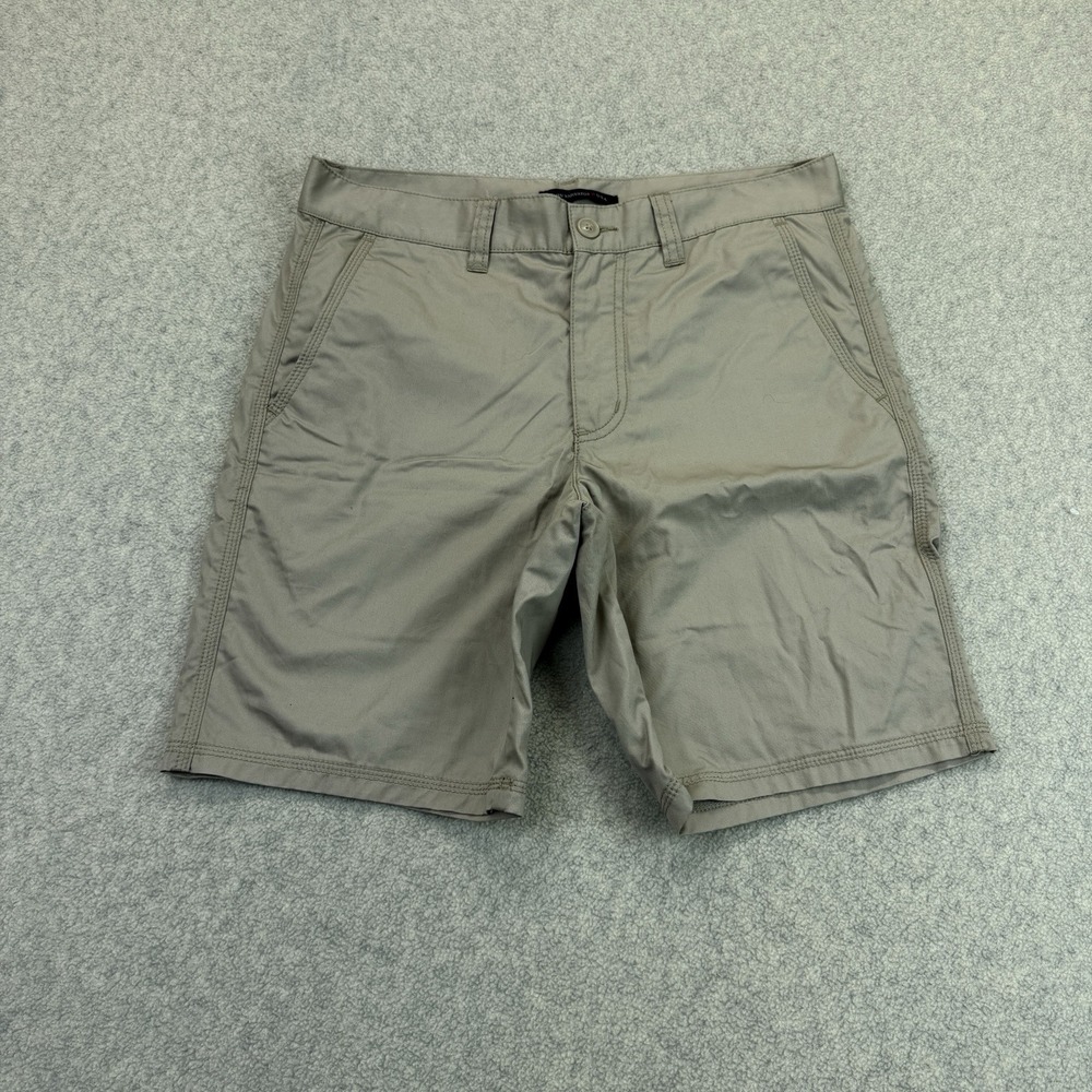 John Varvatos USA Mens 32 Chino Shorts Beige Khaki Flat Front